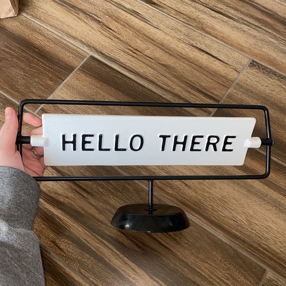 🪸Hearth & Hand with Magnolia Reversible Sign (Hello There/Miss You Already) - Picture 3 of 5